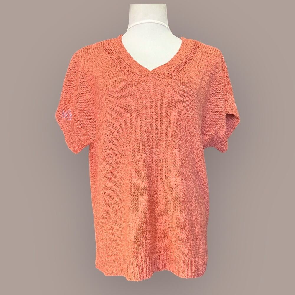 Melisa Paige sweater top In “canyon Clay” size XL. Wide Weave Knit, NWT MSRP $54